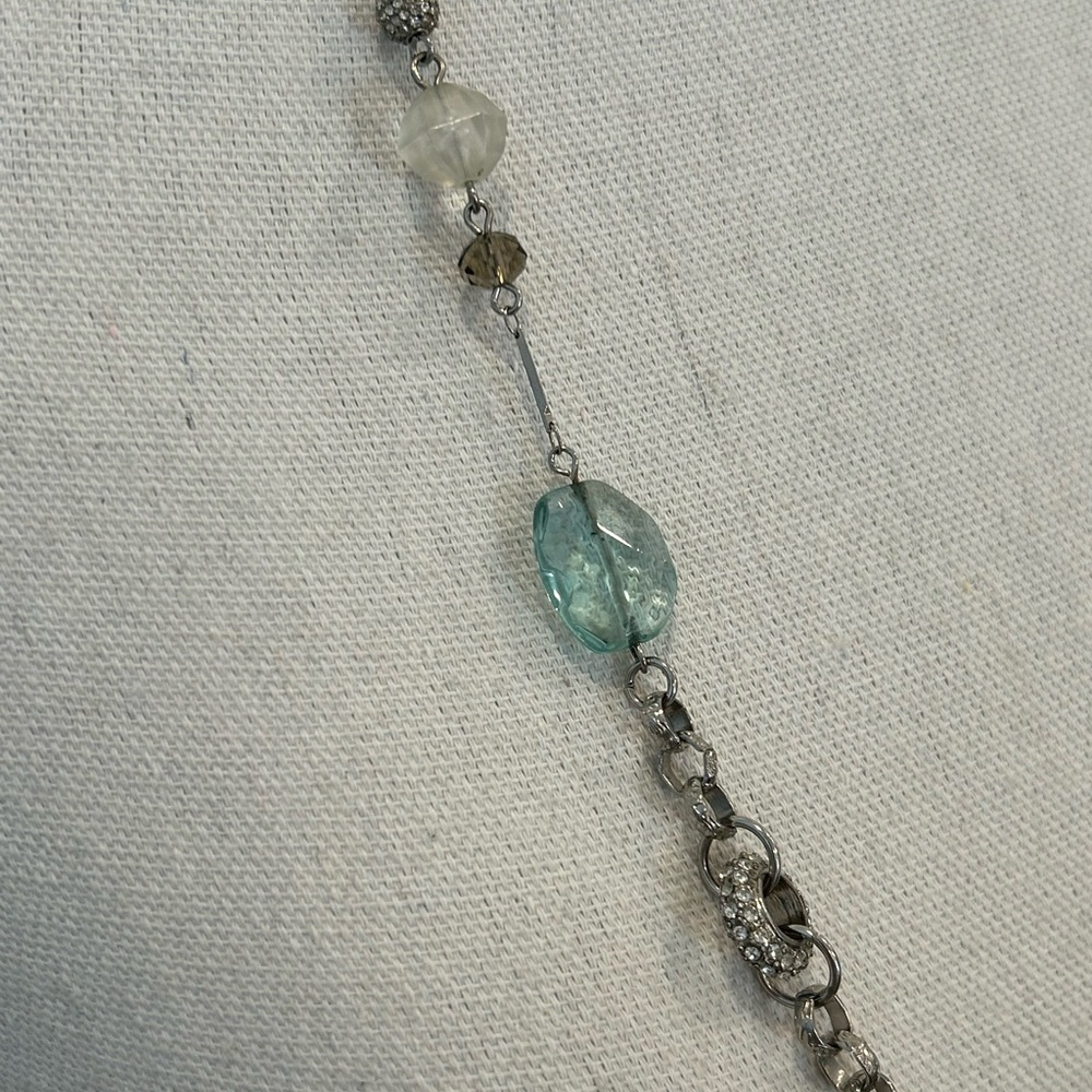 Loft Silver and Blue Beaded Necklace - Picture 4 of 7